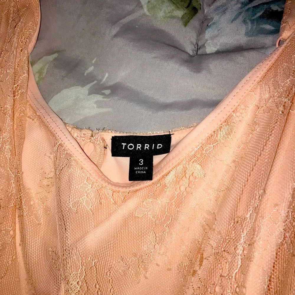 Torrid pink lace dress